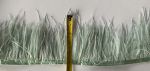 Teint violet économique 1ply décoratif dentelle plumes d'autruche <span class=keywords><strong>noir</strong></span> plume franges frange garniture <span class=keywords><strong>pour</strong></span> vêtement robe vêtements couture - Product Image 4