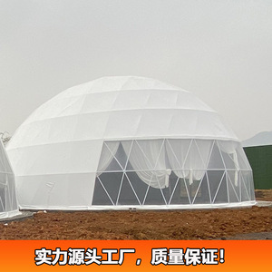 Carpa Domo Geodésica de 18m de Diámetro, Tela de PVC de Doble Capa, Refugio para Eventos al Aire Libre para las Cuatro Estaciones, para Uso en Campamentos y Restaurantes - Product Image 2