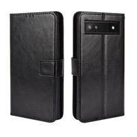 Étuis de téléphone portable à rabat en cuir TPU style portefeuille avec fentes pour cartes Crazy Horse Grain pour Google Pixel 8 9 Pro 10pro XL