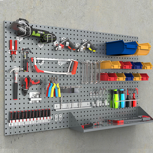 Pancheng Industries Pegboard Shelving <b>Unit</b> Multi Color Tool Rack Storage Display Rack With Adjustable <b>Shelves</b> - Product Image 4