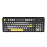 Clavier de jeu mécanique rétroéclairé RVB filaire tri-mode Ajazz AK980 avec interface USB Type-C, anti-ghosting de qualité gaming