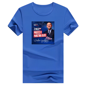 Wholesale 2025 Unisex Short Sleeve Polish Presidential Candidate T-Shirt Customizable Adults Election Cheer Promotional T-Shirt - Product Image 5
