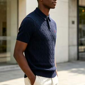 Polo tricoté pour homme, <span class=keywords><strong>nouvelle</strong></span> collection printemps-été, pull polo à manches courtes, t-shirt décontracté LAPPl pour homme - Product Image 4