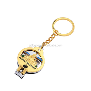 Porte-clés souvenir de Russie, emblème soviétique, cadeau, finition dorée brillante, porte-clés à cinq étoiles rotatif, vente en gros de cadeaux - Product Image 3