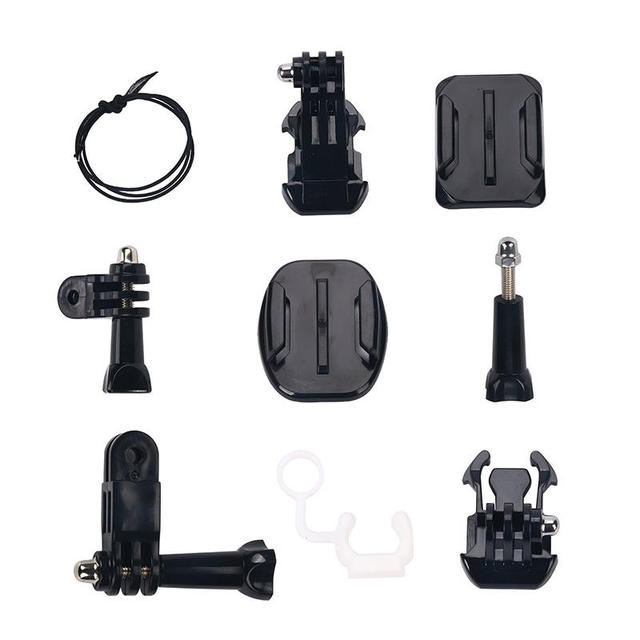 Hongdak Action Camera Helmet Curved Adhesive Mount Surface Mounts Sticker+J Hook Mount for Go Pro Heros 10 9 8 7 6 5 Accessories