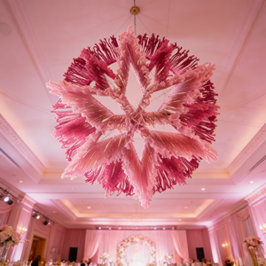 Lámpara Colgante Minimalista <span class=keywords><strong>de</strong></span> Doble Capa con Forma <span class=keywords><strong>de</strong></span> Flor Rosa, Tapiz <span class=keywords><strong>de</strong></span> Macramé, Decoración <span class=keywords><strong>de</strong></span> Pared <span class=keywords><strong>para</strong></span> el Hogar, Lujo <span class=keywords><strong>para</strong></span> Bodas - Product Image 6