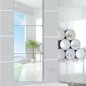 <span class=keywords><strong>Espejo</strong></span> Acrílico Adhesivo de Pared, <span class=keywords><strong>Espejo</strong></span> de <span class=keywords><strong>Cuerpo</strong></span> <span class=keywords><strong>Entero</strong></span> para Hogar, Baño, Dormitorio, <span class=keywords><strong>Espejo</strong></span> Suave Autoadhesivo de 30x30cm, Ligero e Irrompible - Product Image 3