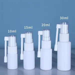 Taşınabilir burun sprey 20ml sis nazal solunum aleti plastik HDPE burun ağız spreyi tıbbi şişe