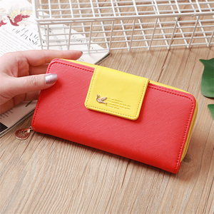 Cartera de Mano Larga de Cuero de Lujo con Logotipo Personalizado de Marca, Color <span class=keywords><strong>Violeta</strong></span>, con Cierre, Impermeable, con Patrón de Letras de Poliéster para Dinero en Efectivo y Móvil - Product Image 4