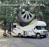 Kit de nivellement pour camping-car, blocs de nivellement pour camping-car, cales de roue pour camping-car, comprenant deux niveleurs incurvés, deux cales et deux tapis antidérapants en caoutchouc