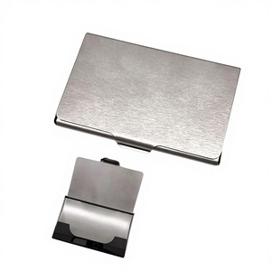 Porte-cartes de crédit promotionnel en cuir véritable, fait main, de luxe, vintage, écologique, fin, minimaliste, anti-RFID, portable - Product Image 1