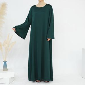 Women Modest <b>Abaya</b> Dress Long Sleeve Maxi Robe Solid Color Faithful Wear for Daily <b>Prayer</b> Wedding - Product Image 1