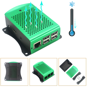Aismartlink Raspberry Pi 3B + funda Raspberry Pi 4 funda de Metal aleación de aluminio Universal disipación de calor chasis funda protectora - Product Image 2