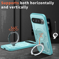 Étui de téléphone magnétique de luxe durable en TPU+PC+Métal avec support, compatible charge sans fil, étanche et anti-poussière, garantie 12 mois pour Google