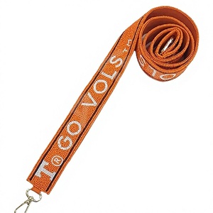 CRYSTAL CRAFT T GO VOLS Sangle en sangle tissée perlée orange avec crochet, accessoire de sac à main vintage et écologique, modèle 4603 - Product Image 1