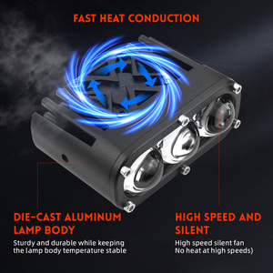 Thêm Mini Chiếu tại chỗ 3inch 12V tuôn ra núi offroad ánh sáng kép màu LED vỏ hổ phách nhấp nháy hiệu ứng cho xe tải SUV Xe - Product Image 5