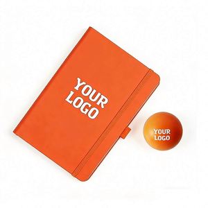 Carnet en cuir A6 promotionnel en gros pour le bureau, cadeau d'entreprise, fournisseur, journal personnalisé avec logo et élastique - Product Image 1