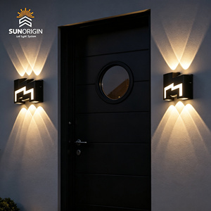 Lampe murale extérieure étanche, éclairage décoratif de jardin à double tête, projecteur mural lumineux haut et bas - Product Image 5