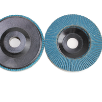 Disque à lamelles personnalisable en oxyde de zirconium bleu 4,5 pouces 115 mm pour polisseuses d'acier inoxydable, support OEM, outils abrasifs