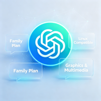 Suscripción Familiar GPT-5 Plus de 2 Meses, Compatible con Gráficos y Multimedia, Compatible con Linux
