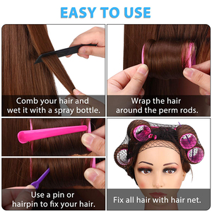 Rodillos de <span class=keywords><strong>pelo</strong></span> magnéticos de varios tamaños, herramientas de estilismo <span class=keywords><strong>para</strong></span> el cabello, rizadores de plástico con Clips y Red <span class=keywords><strong>para</strong></span> el <span class=keywords><strong>pelo</strong></span>, bricolaje - Product Image 5