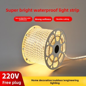 Nhà Máy IP65 220V <span class=keywords><strong>LED</strong></span> Strip trang trí chiếu sáng 2835 12 mét 180led 3 dòng băng linh hoạt 6000K 3000K 4000K ánh sáng Strings đối với cửa hàng - Product Image 3