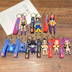Accesorios 3D para Zapatos, Llavero de Silicona con Diseño de Grupo de Chicas de K-POP, Llavero de Anime K-pop Demon Hunter, Clip para Bolsa - Product Image 1