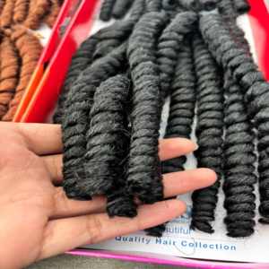 Extensiones de Cabello Sintético Prebucleado de 8 Pulgadas para <span class=keywords><strong>Trenzas</strong></span> Senegalesas de Ganchillo, 2x Bouncy, Venta al por Mayor para Proveedores - Product Image 6