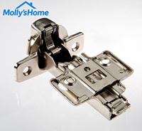 Charnières de meuble professionnelles 4D à clipser, à fermeture amortie, vitesse de fermeture réglable, charnière à recouvrement total pour porte de cuisine et de placard