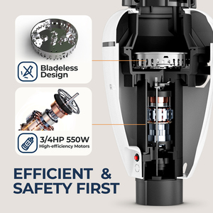 High-Performance 550W Food Waste Disposal <strong>System</strong> with PMDC Motor for Efficient and Quiet Kitchen <strong>Operation</strong> - Product Image 3