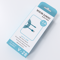 Carton de chargeur de haute qualité personnalisé câble de données emballage de détail carton d'emballage de l'électronique avec crochet