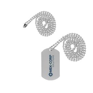 Tag Anjing Terukir Laser Log Murah Kustom Bentuk Pasangan Dicap Logam Tag Anjing Kosong dengan Rantai Bola - Product Image 1