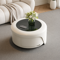 Table basse ronde en bois moderne, élégante et écologique, best-seller, pour hôtel et appartement, couleur blanche