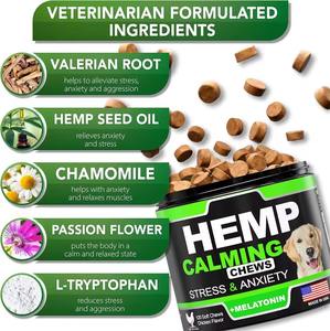 Suplemento Calmante para Mascotas OEM/ODM para <span class=keywords><strong>Perros</strong></span> y Gatos, Glucosamina y Vitaminas para el Apoyo Inmunológico, Alivia la Ansiedad, Tabletas Masticables Relajantes - Product Image 2