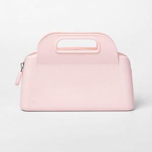 Pochette à maquillage et brosses de maquillage imperméable en silicone grande capacité pour femme, résistante à l'usure, avec fermeture éclair, style bonbon, très tendance - Product Image 3