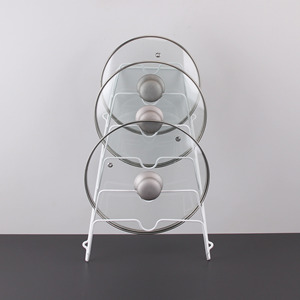 Offre Spéciale <span class=keywords><strong>Mural</strong></span> Organisateur de Rangement De Cuisine Amovible <span class=keywords><strong>Casserole</strong></span> Couvercle En Métal Couvercle Pour La Cuisine - Product Image 5