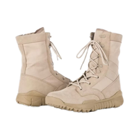 Bottes Tactiques Shero Marron en Cuir de Mode Type Demi-Bottes pour Hommes avec Semelle Intérieure en Caoutchouc, Bottes de Combat Désert en Promotion