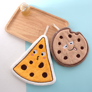 Cartone animato ricamato nuovo carino appeso asciugamano per le mani del cuore della ragazza assorbente ad asciugatura rapida addensato - Product Image 3