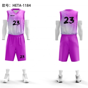Maillots de basket-ball personnalisés en gros pour équipes, séchage rapide, haute qualité, grandes tailles, ensemble de maillots de basket-ball avec logo personnalisé - Product Image 1