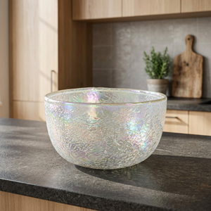 Iridescent Handmade <b>Glass</b> Bowl Candle Holder with Anti-Bacteria Feature <b>Heat</b> <b>Resistant</b> for Valentine's Day Christmas Home Decor - Product Image 3