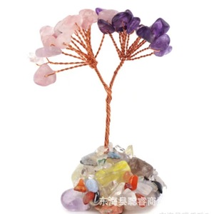 <b>Crystal</b> <b>Tree</b> Natural Stone Base Handmade Home Decoration Diy Gift Small Plant Ornament - Product Image 3
