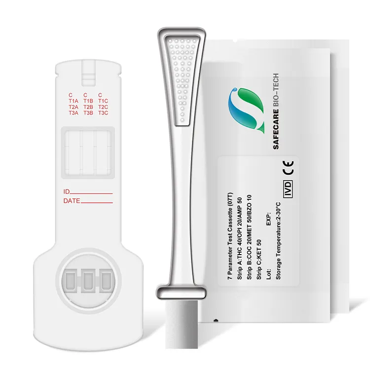 AMP MET THC PCP COC OPI Einstufige Schnelltest kits für Speichel medikamente