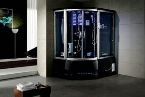 ห้องอาบน้ำฝักบัวแบบพับได้ทรงตรงไร้กรอบสุดหรู พร้อมกระจกนิรภัย ระบบอ่างน้ำวน และฟังก์ชั่นอบไอน้ำ พร้อมระบบนวดเท้า - Product Image 5