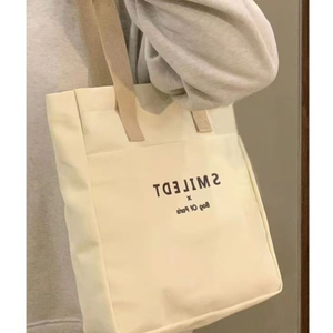 Sac en toile personnalisé à la mode pour femmes, sac à main en toile de coton à bandoulière avec poches élégantes et fonctionnelles, sac de shopping - Product Image 5