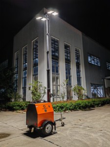 7M 4*400W/1000W LED移動式ライトタワー 6KWディーゼル発電機搭載ライトタワー 2年保証付き - Product Image 4