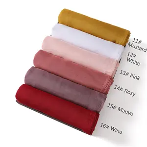 新产品流行涤纶围巾印度尼西亚时尚马来西亚baawal头巾棉Voile头巾Tudung