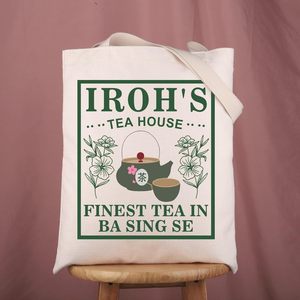 Sac fourre-tout Gzrlyf Uncle <span class=keywords><strong>Iroh</strong></span> Tea, sac de shopping à thème Jasminee Dragon, cadeau pour les fans de films d'animation - Product Image 3