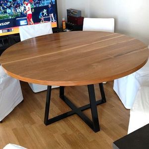 Superventas más muebles de diseño para exteriores con patas de metal comedor restaurante Hotel de madera <span class=keywords><strong>plegable</strong></span> <span class=keywords><strong>mesa</strong></span> de banquete de boda - Product Image 1