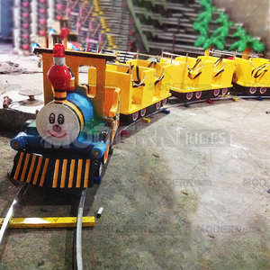 High Quality Yellow Track <b>Train</b> With Semi-open Carriages, Fun And Safe Ride For Kids And Families Park For Sale - Product Image 2
