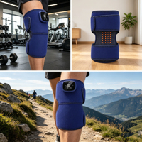 Ceinture de massage électrique intelligente pour genoux avec chaleur, rechargeable par USB, télécommande sans fil et lumière rouge